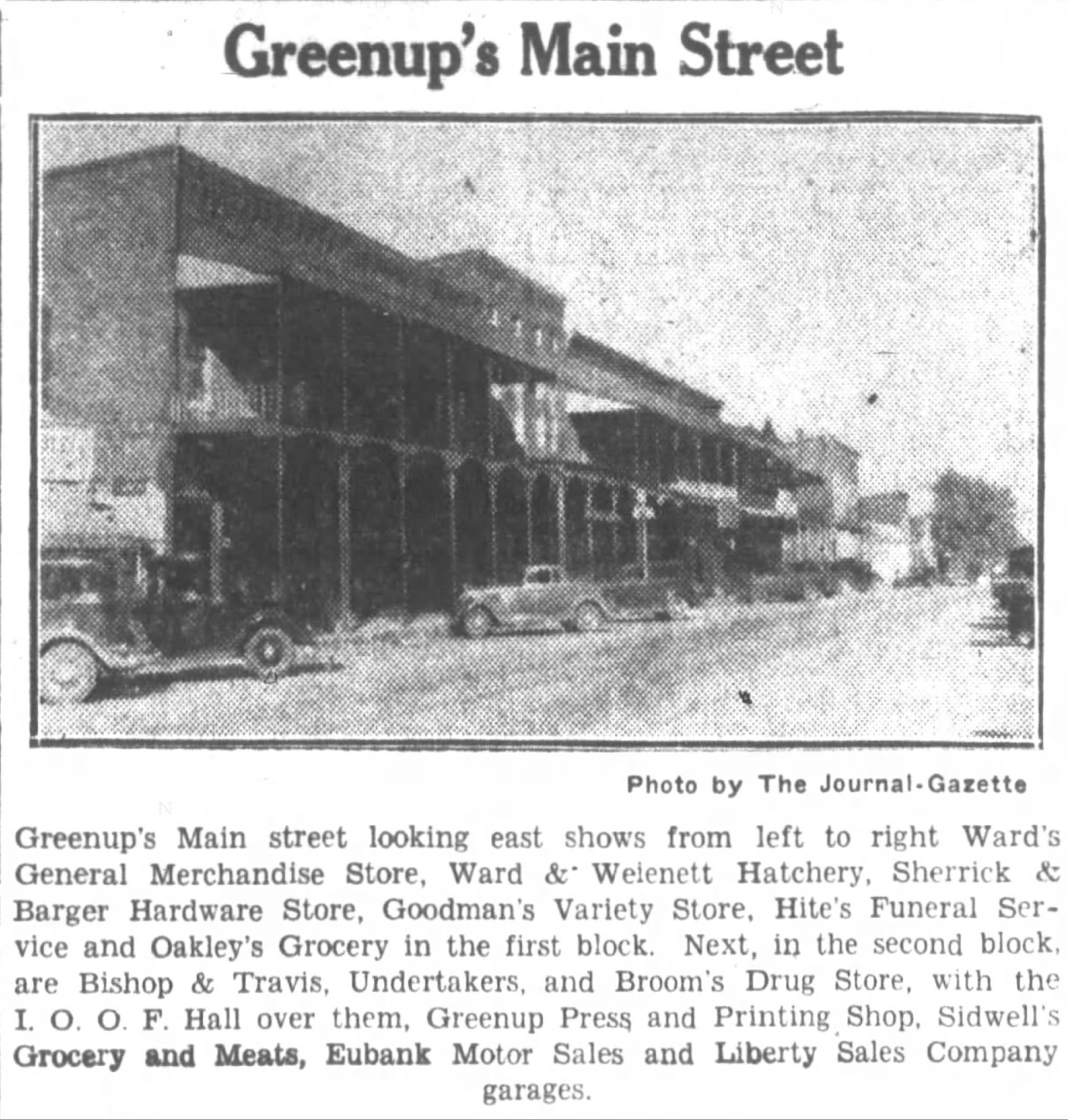 Greenup's Main Street